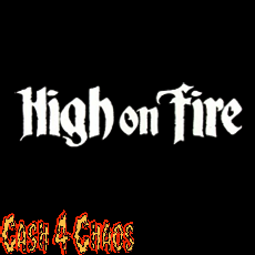 High On Fire 3" x 1.5" Screened Canvas Patch "Unfinished"