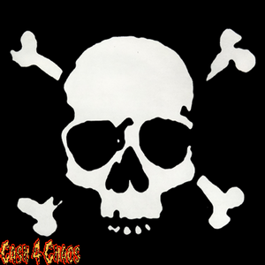 Skull & Crossbones Screened Canvas Back Patch