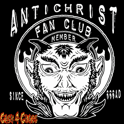 Anti Christ Fan Club Screened Canvas Back Patch