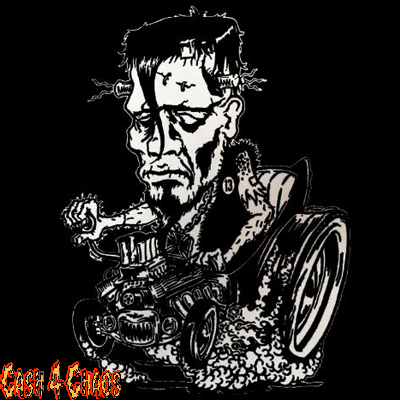 Dragstrip Frankenstein Screened Canvas Back Patch