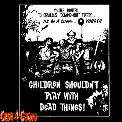 Children shouldn't play with dead things Screened Canvas Back Patch