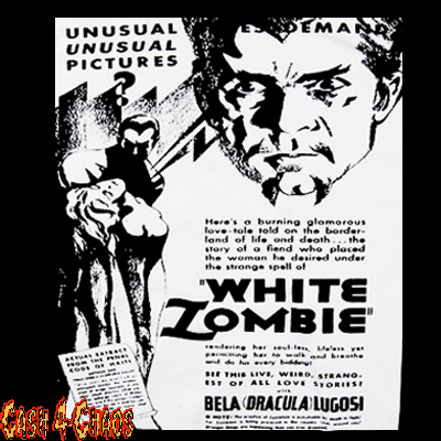 White Zombie With Bela Lugosi Screened Canvas Back Patch