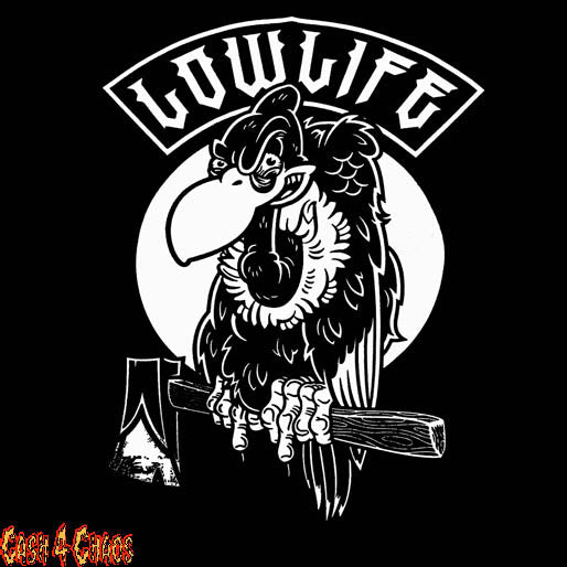 Lowlife Black Canvas Biker Back Patch