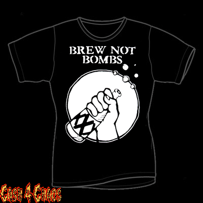 Brews not Bombs Politcal Design Baby Doll Tee