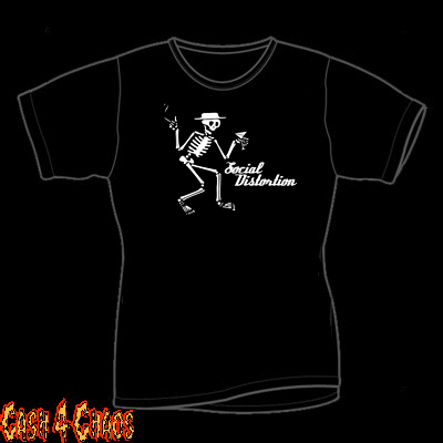 Social Distortion Dancing Skeleton Design Baby Doll Tee