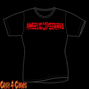 Angelic Upstairs Red Logo Design Baby Doll Tee