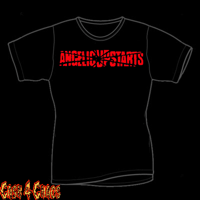 Angelic Upstairs Red Logo Design Baby Doll Tee