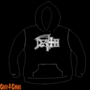 DEATH Standard Logo Design Screen Printed Pullover Hoodie