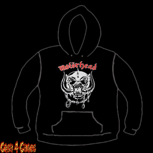 Motorhead War Pig White & Red Design Screen Printed Pullover Hoodie