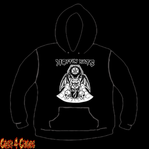 Koffin Kats Bat Cat Logo Design Screen Printed Pullover Hoodie