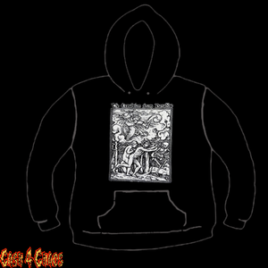 Wood Burning "The Expultion From Paradise" Design Screen Printed Pullover Hoodie