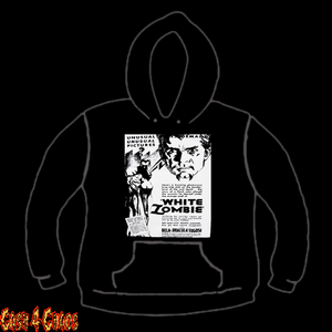 White Zombie "Bela Lugosi" Movie Design Screen Printed Pullover Hoodie