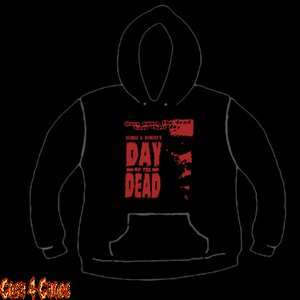 Day of The Dead "George A. Romero's Classic" Red & White Design Screen Printed Pullover Hoodie