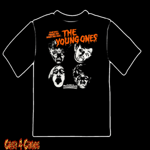 The Young Ones BBC Punk T.V. Classic White & Orange Design Tee