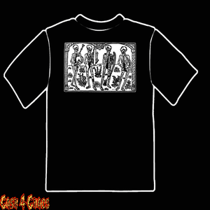 Wood Burning Skeleton Band Design Tee